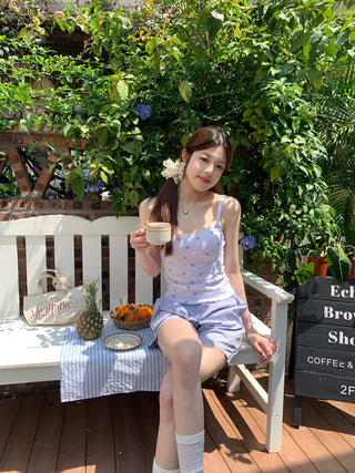 floral sling lace top