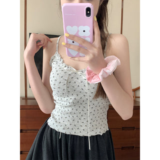 ruffle floral camisole top
