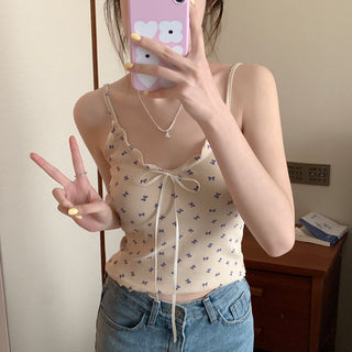 ruffle floral camisole top