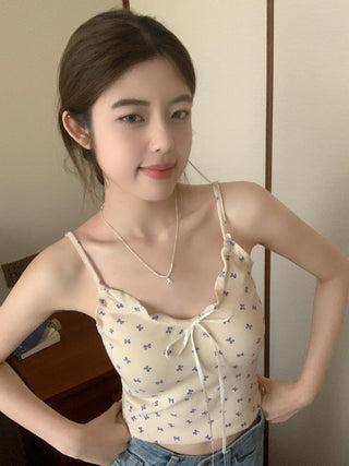 ruffle floral camisole top