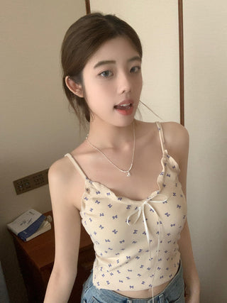 ruffle floral camisole top