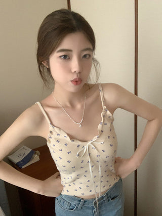 ruffle floral camisole top