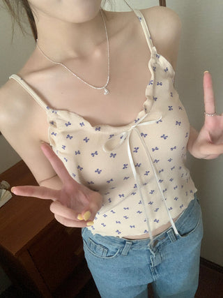 ruffle floral camisole top