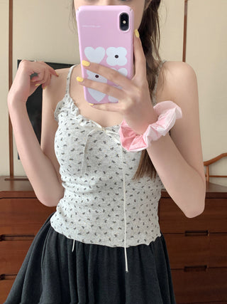 ruffle floral camisole top