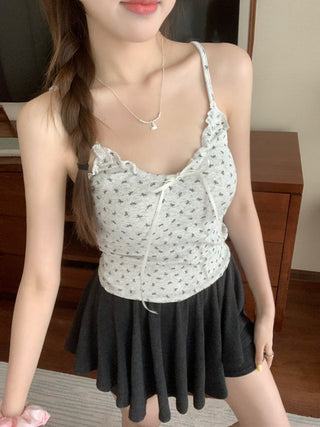 ruffle floral camisole top