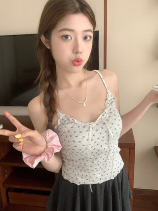 ruffle floral camisole top