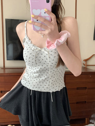 ruffle floral camisole top