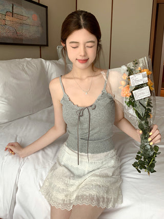 ruffle floral camisole top