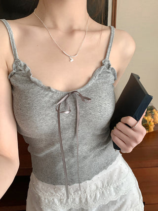 ruffle floral camisole top