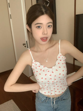 ruffle floral camisole top