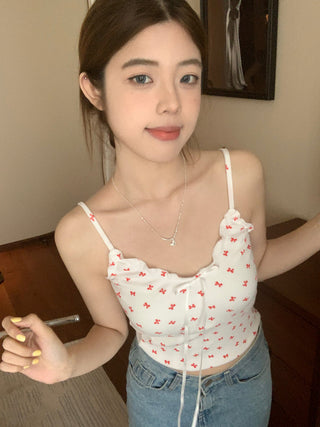 ruffle floral camisole top