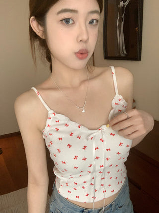 ruffle floral camisole top