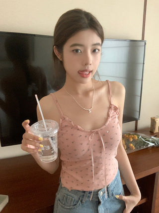 ruffle floral camisole top