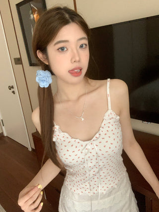 ruffle floral camisole top