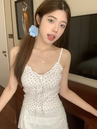 ruffle floral camisole top