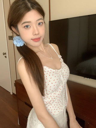 ruffle floral camisole top