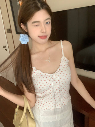 ruffle floral camisole top