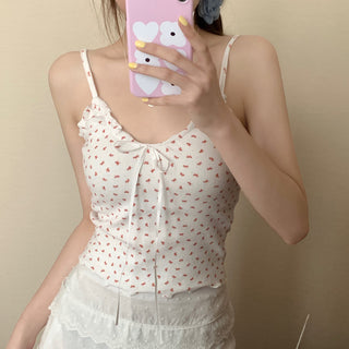 ruffle floral camisole top