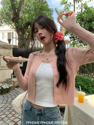 sticky twist cardigan coat