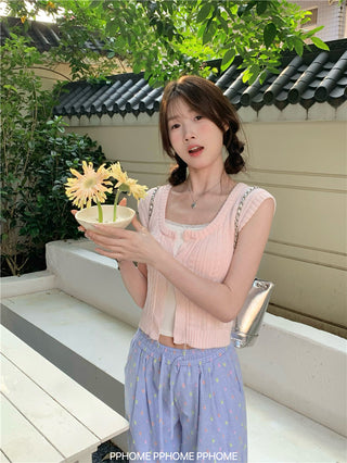 square twist cardigan top