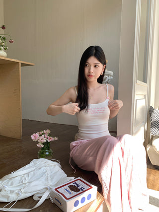 letter printed camisole top