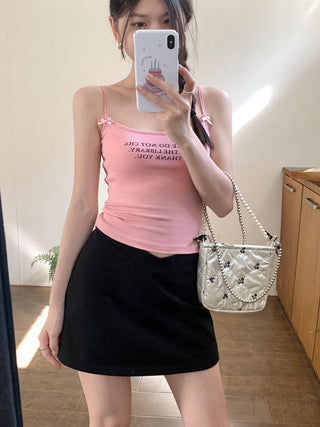 letter printed camisole top