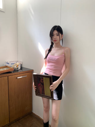 letter printed camisole top