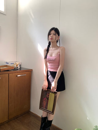 letter printed camisole top