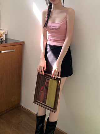 letter printed camisole top