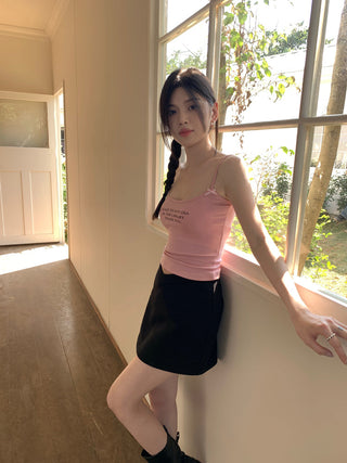 letter printed camisole top