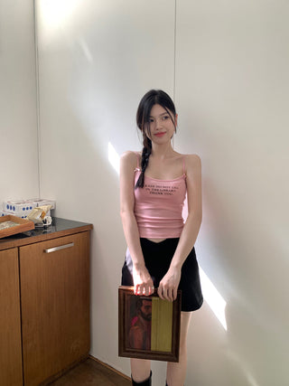 letter printed camisole top