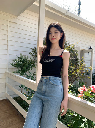 letter printed camisole top