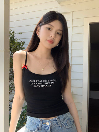letter printed camisole top