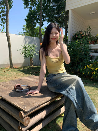 letter printed camisole top