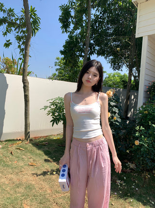 letter printed camisole top