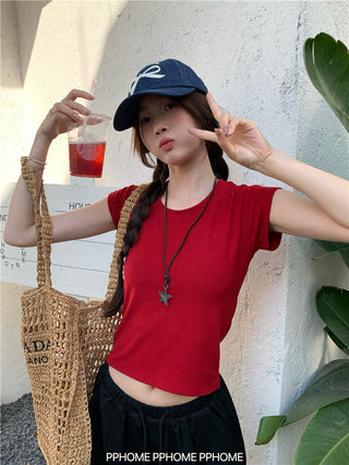 retro flounced sleeve top