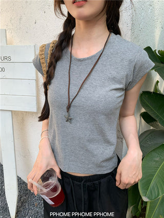 retro flounced sleeve top