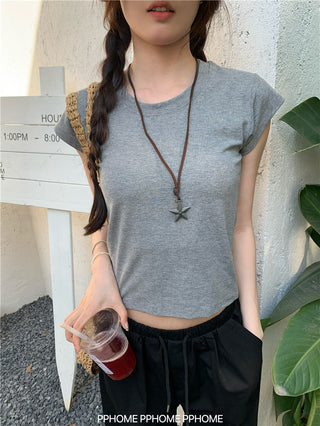 retro flounced sleeve top