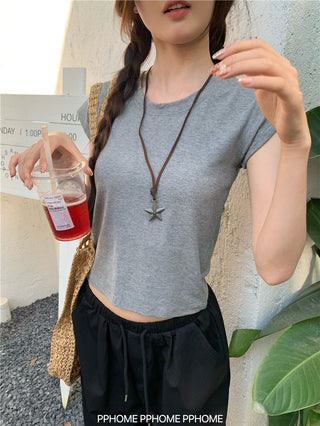 retro flounced sleeve top