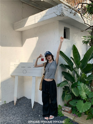 retro flounced sleeve top