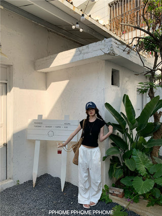 retro flounced sleeve top