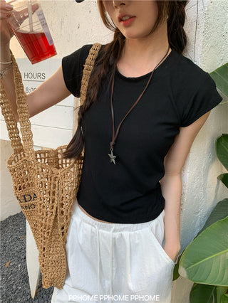 retro flounced sleeve top