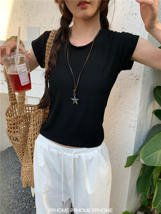 retro flounced sleeve top