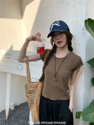 retro flounced sleeve top