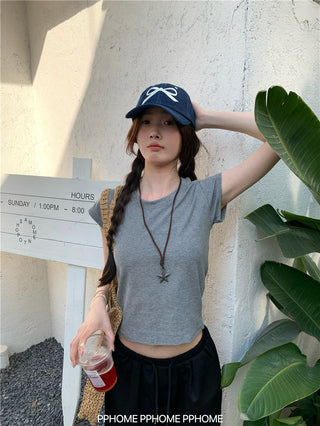 retro flounced sleeve top