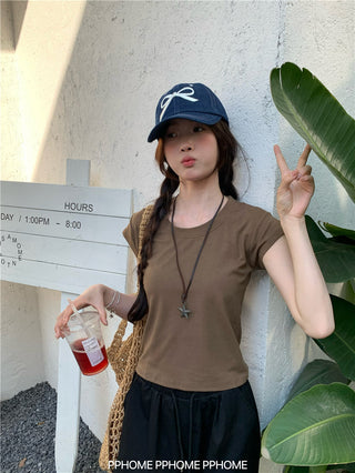 retro flounced sleeve top