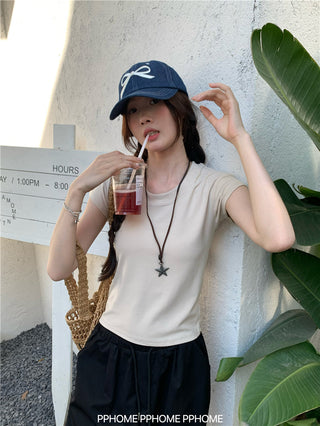 retro flounced sleeve top