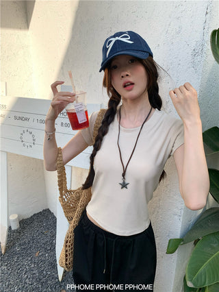 retro flounced sleeve top