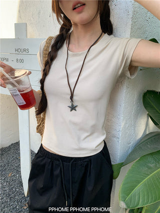 retro flounced sleeve top