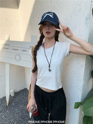 retro flounced sleeve top